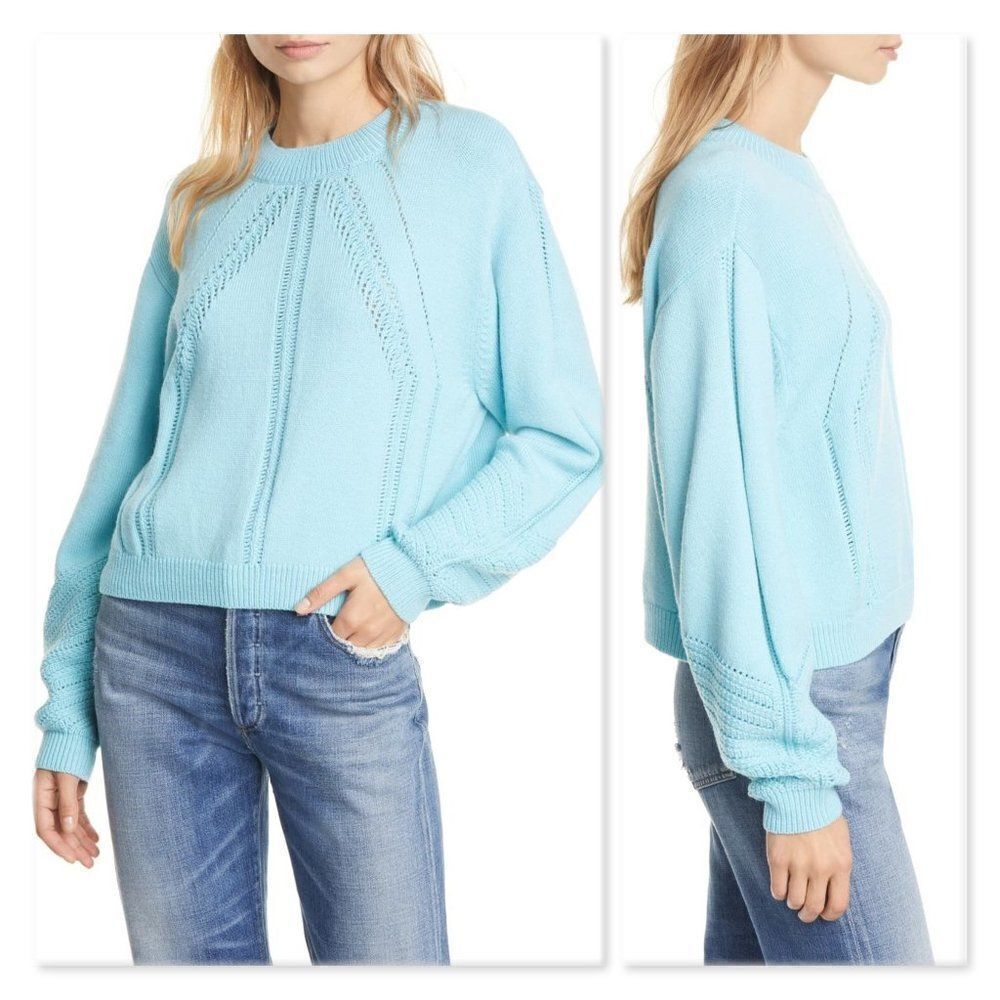 Club Monaco Openwork Detail Wool Blend Sweater